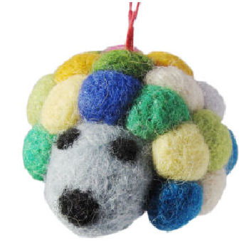 Hedgehog colorful Ornament - Click Image to Close